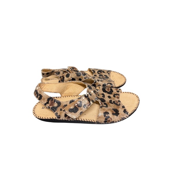 Naturalizer Shoes - Naturalizer Womens Leopard Print Slingback Flat Sandals Brown Tan 9.5M